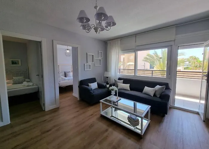 Aguadulce, Apto Santa Monica 2 Hab Con Terraza, Aire, Wifi, A 5 Min De La Playa